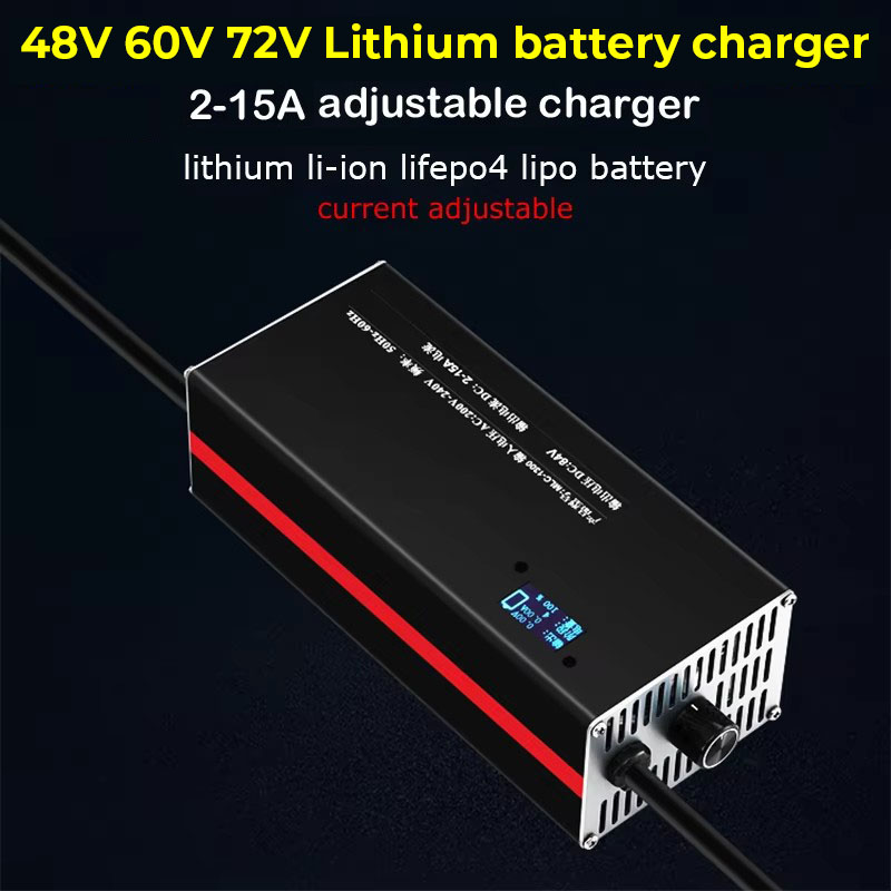 72V 15A Fast Charger - 2-15A Regolazione della corrente Carica rapida