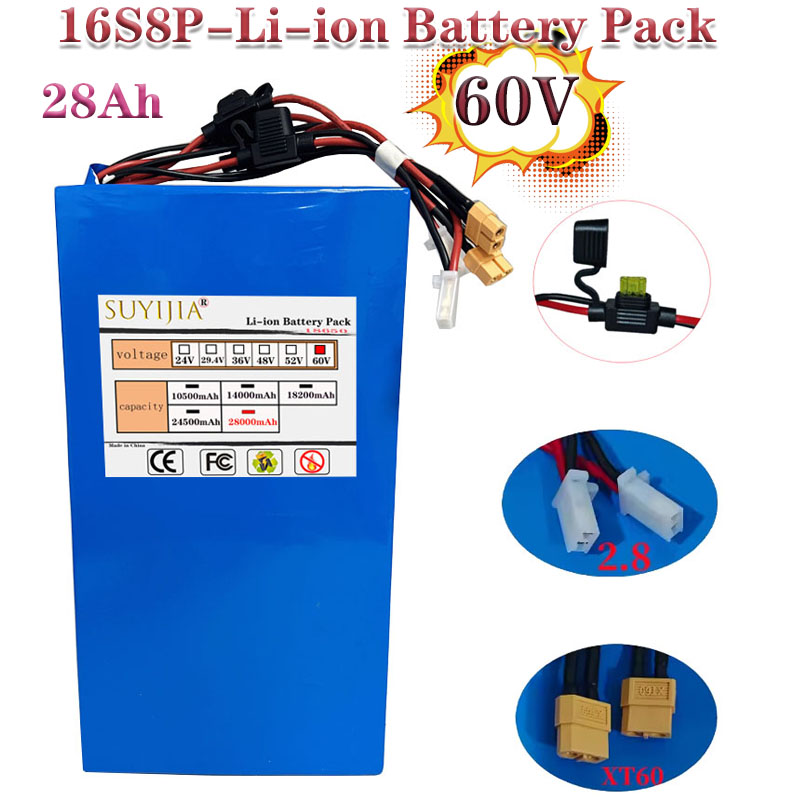 60V 50Ah Electric Scooter Battery - Batteria al Litio 60V 28Ah 16S8P